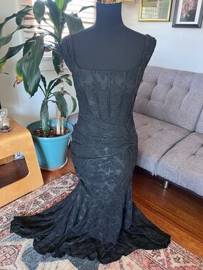 NWT Wicked AF drapped bodice gown size S